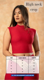 Retention High Neck Crop