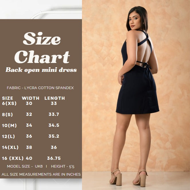 Back Open Mini Dress