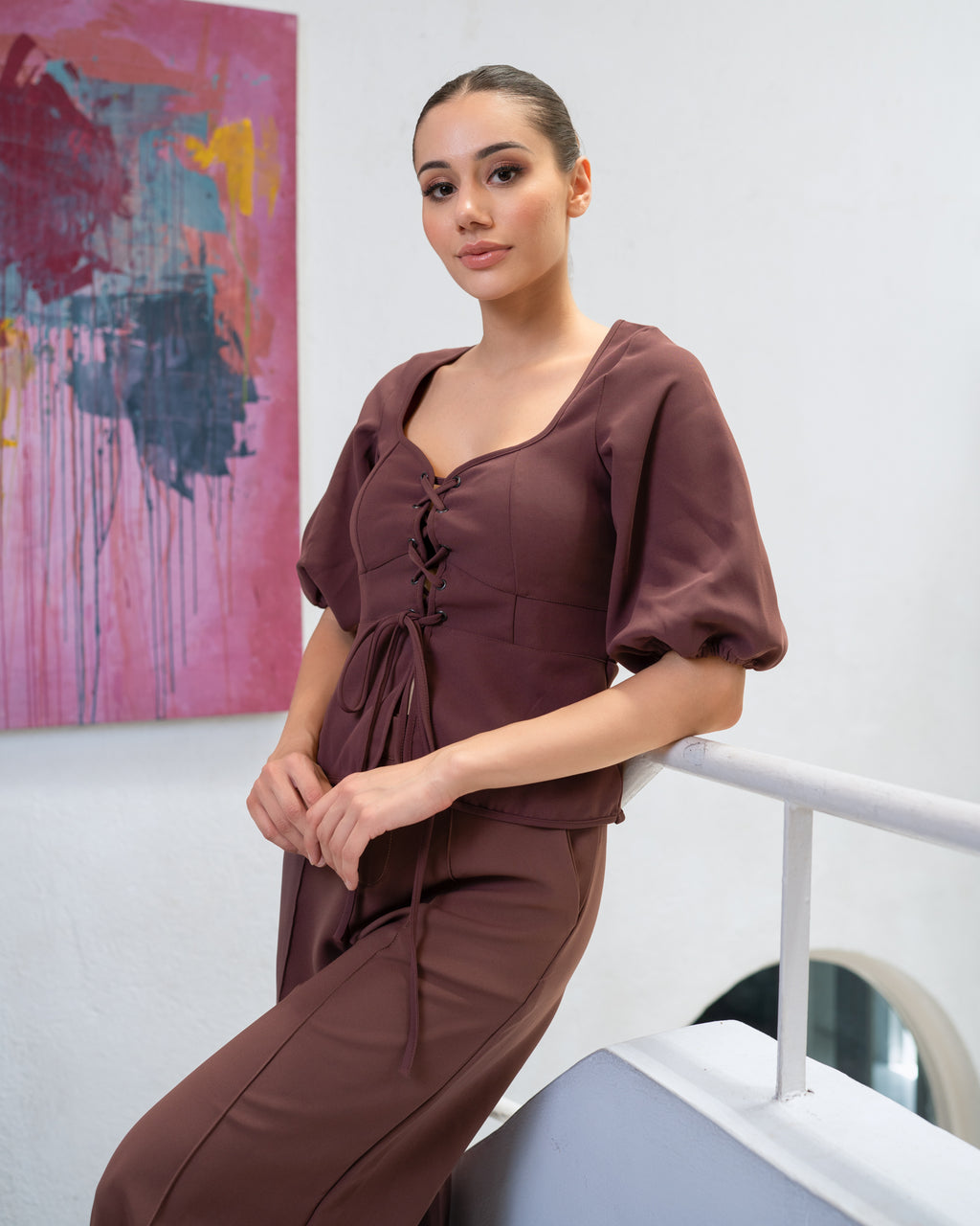 Elara Front Tie Blouse