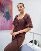 Elara Front Tie Blouse
