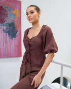 Elara Front Tie Blouse