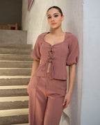 Elara Front Tie Blouse