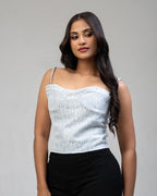 Lace Cross Tie Top