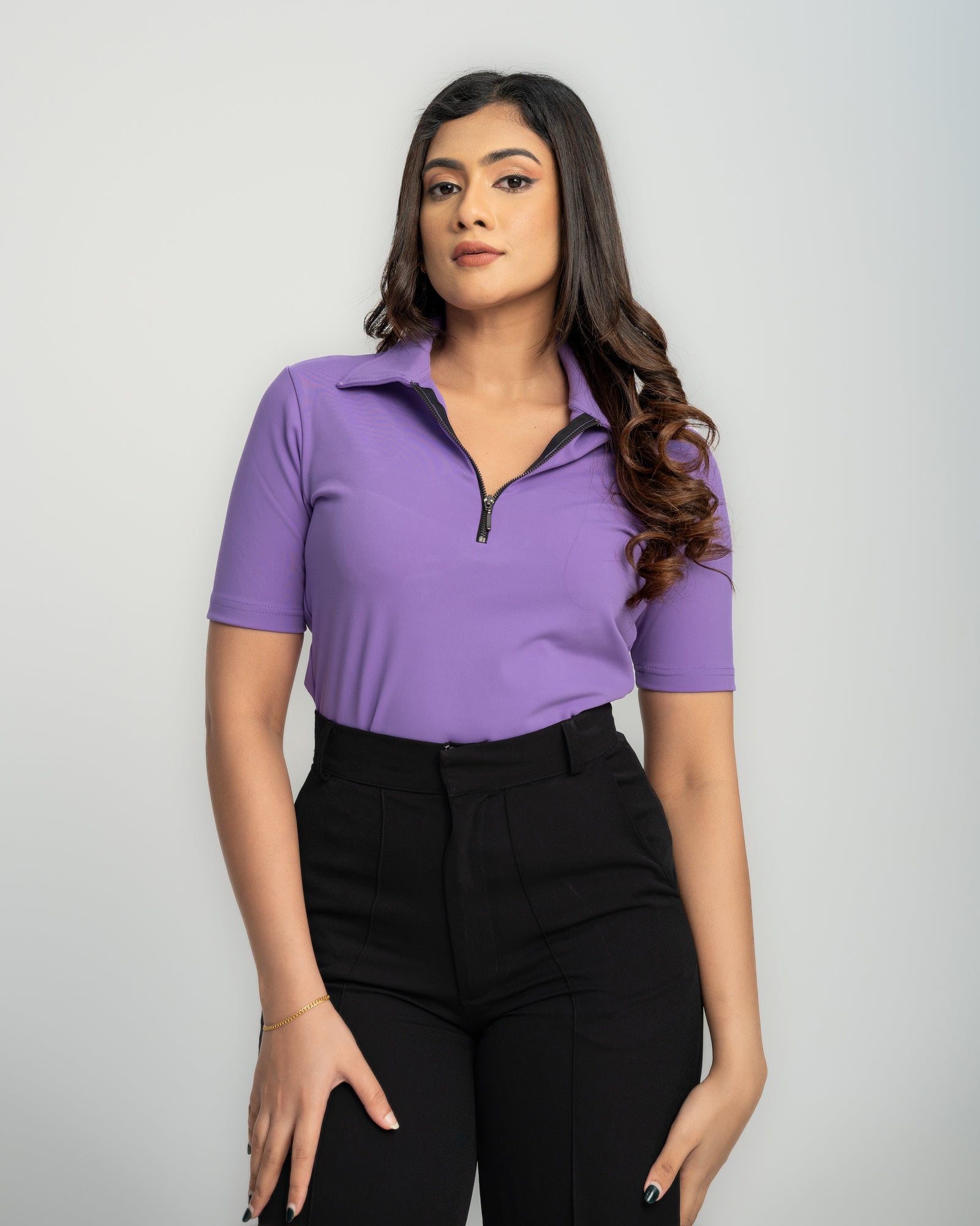 Athena Zipper Top