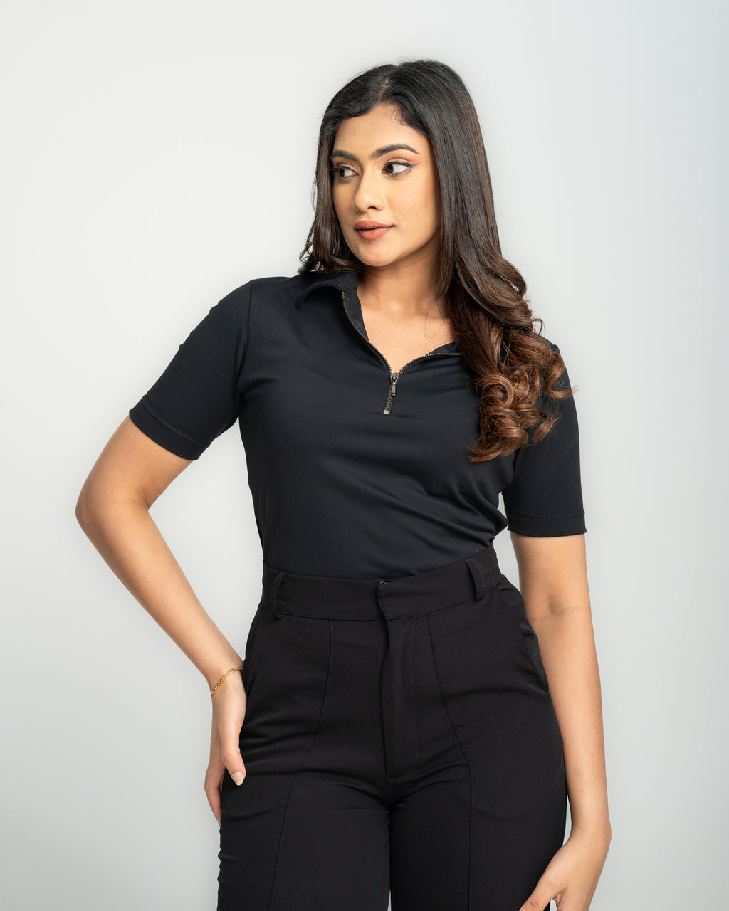 Athena Zipper Top