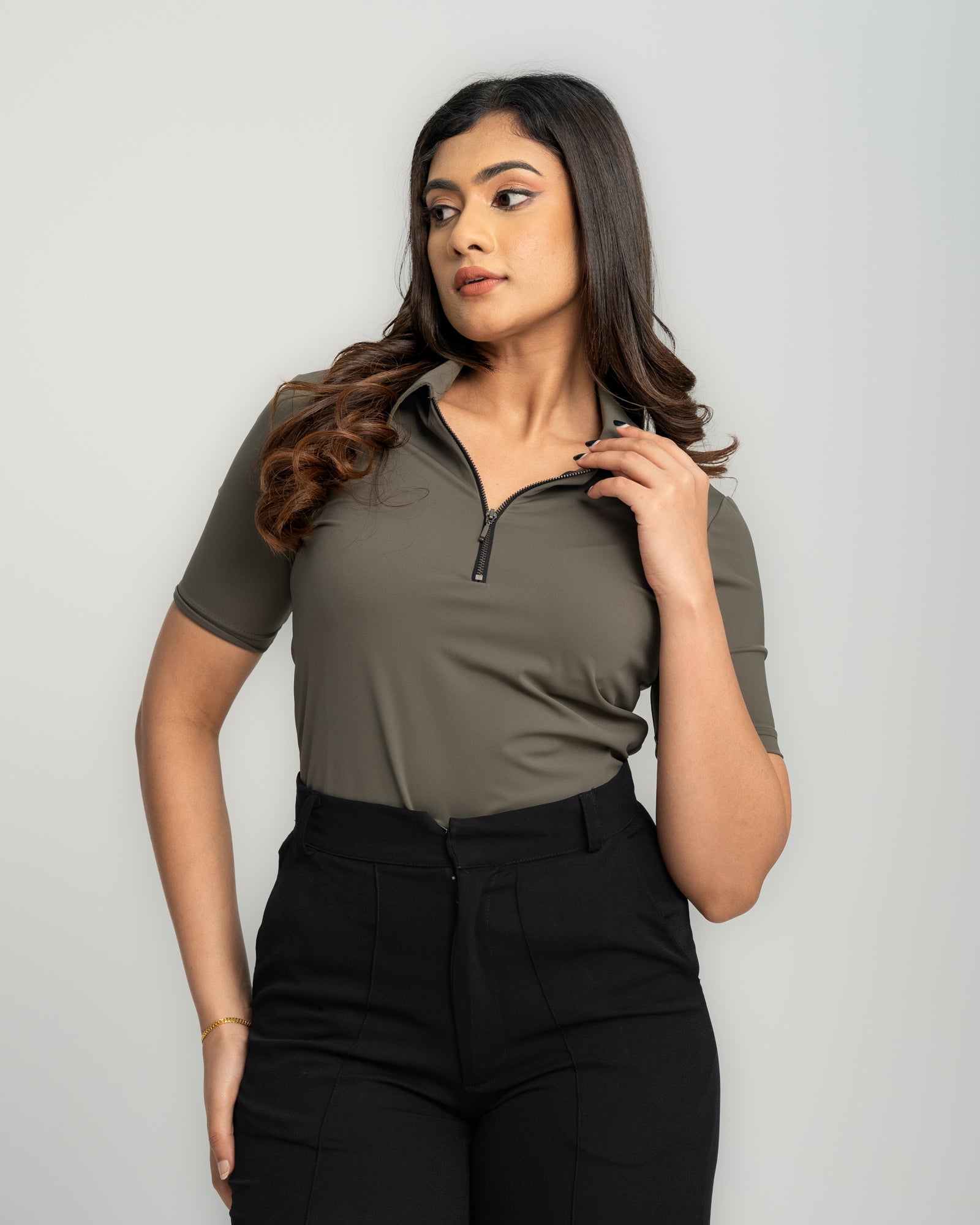 Athena Zipper Top