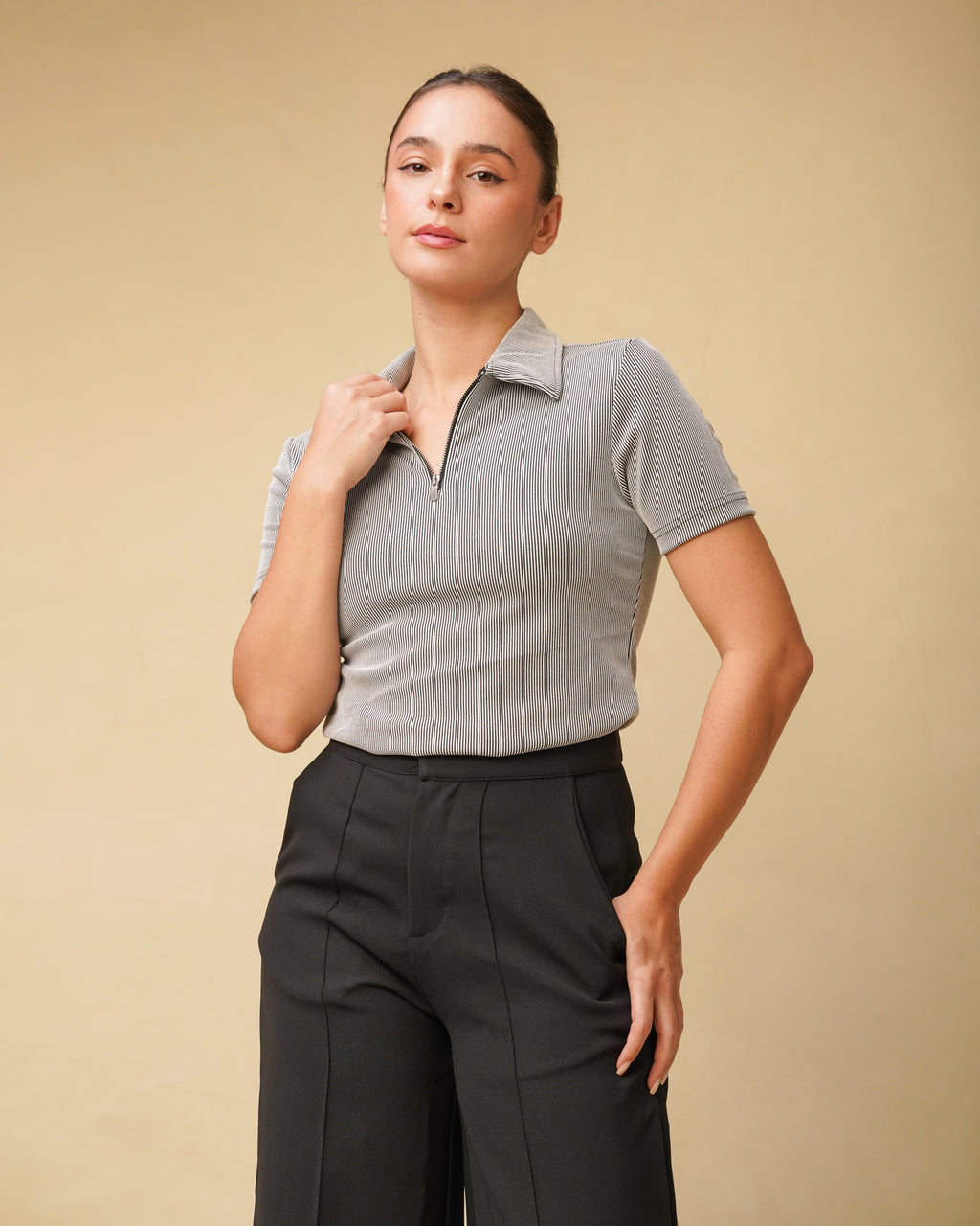 Etoffe Zipper Top