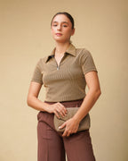 Etoffe Zipper Top