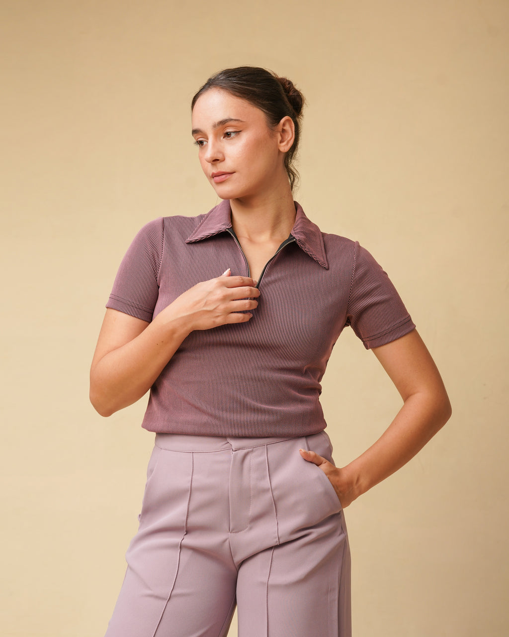 Etoffe Zipper Top