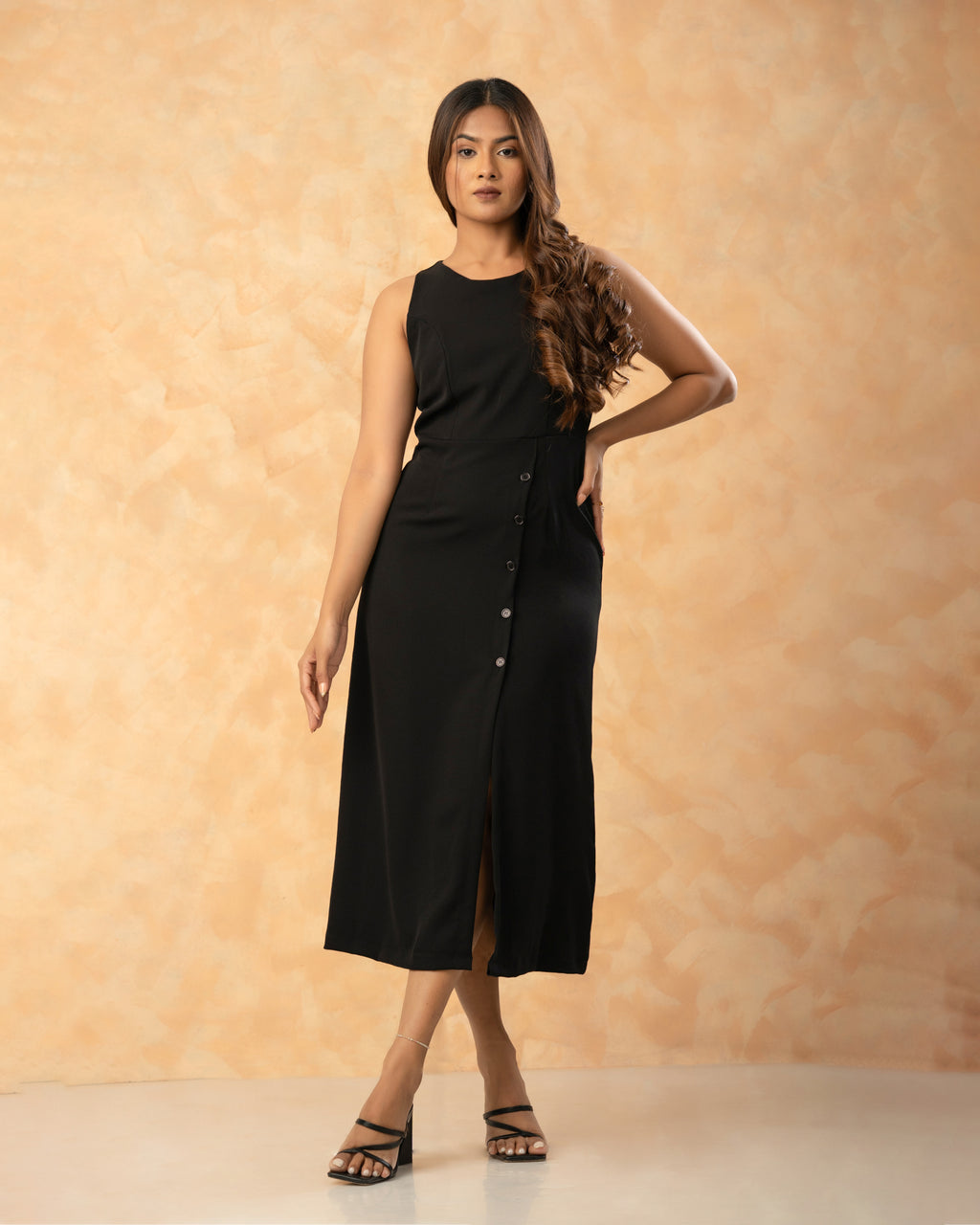 Buttoned Down Midi Dress