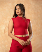 Retention High Neck Crop