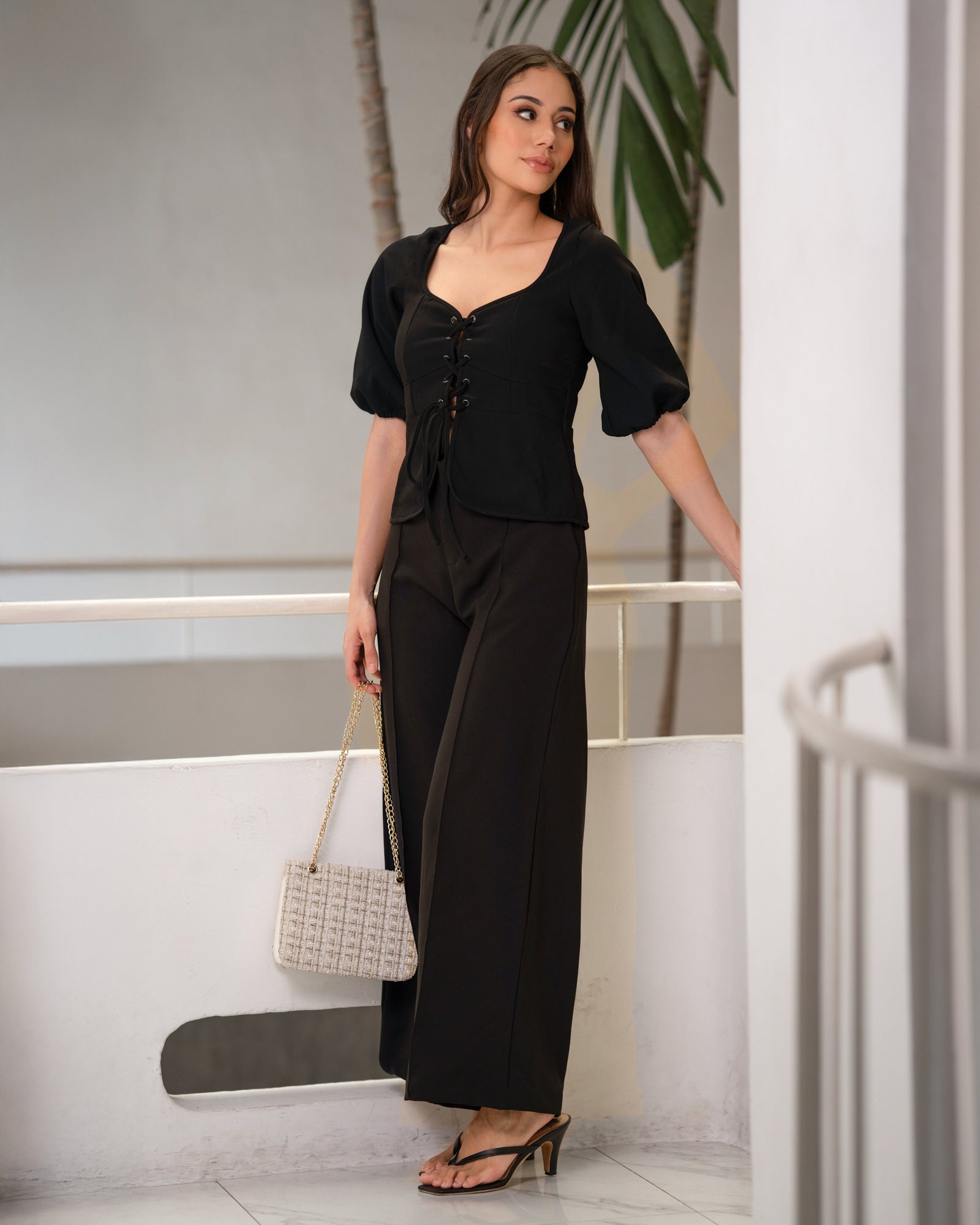 Elara Front Tie Blouse