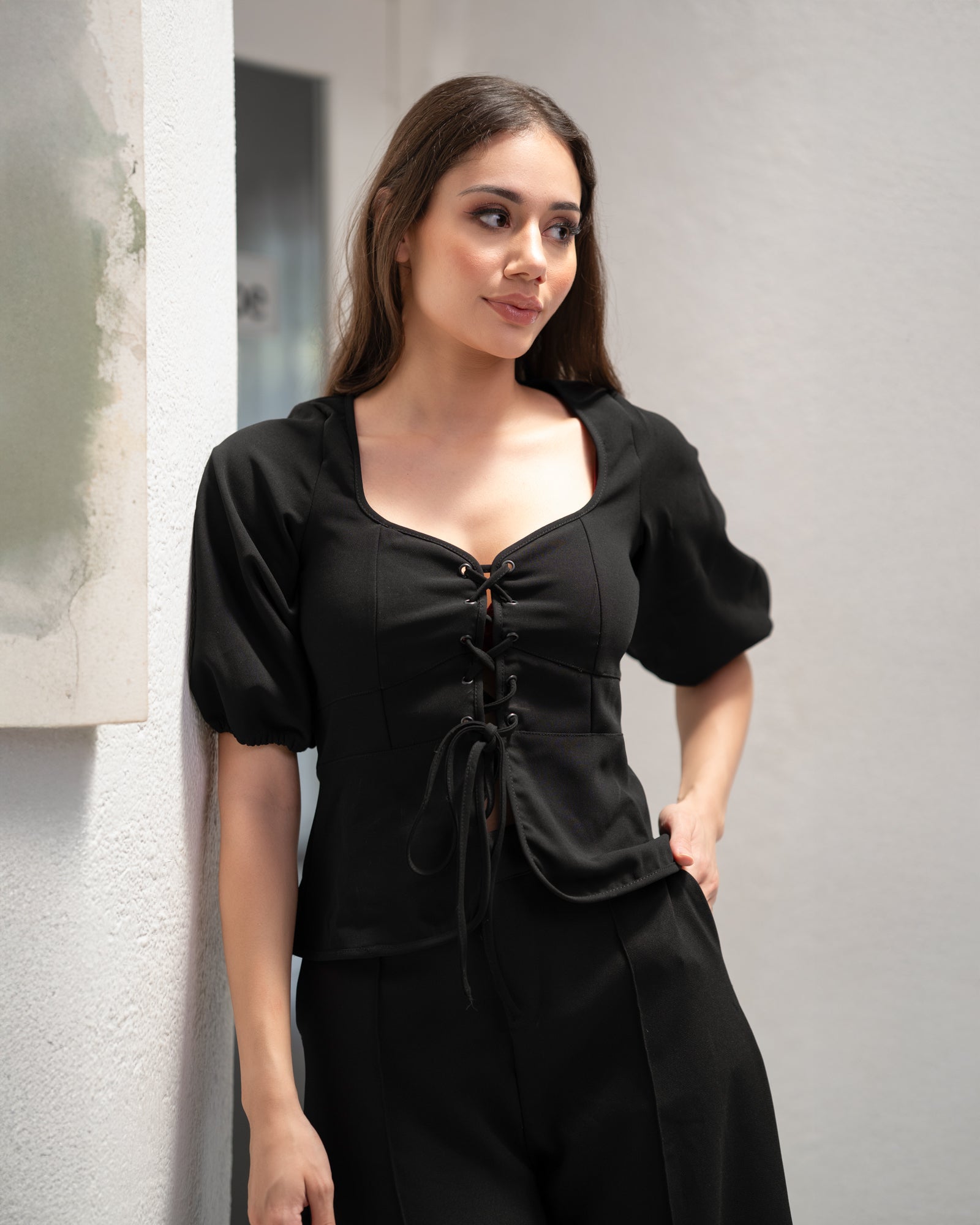 Elara Front Tie Blouse