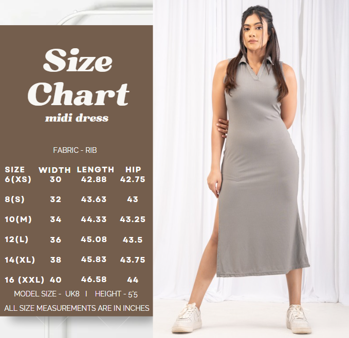 Classic Side Slit Midi Dress