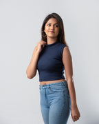 High Neck Crop Top