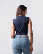 High Neck Crop Top